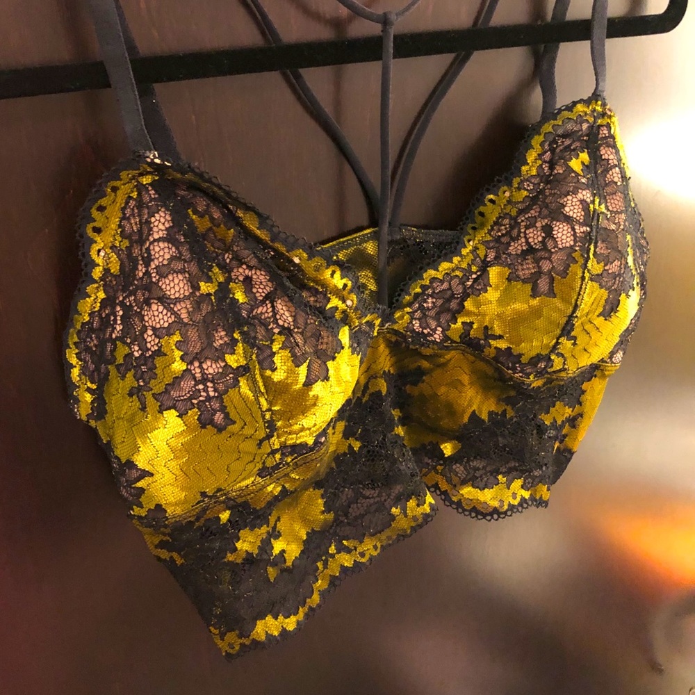 Olive green bandeau bustier lingerie